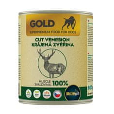 IRONpet Gold Dog Venison rezano mišično meso, v konzervi 800 g