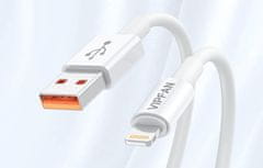 Vipfan Kabel USB na Lightning Vipfan X17, 6A, 1,2 m (bel)