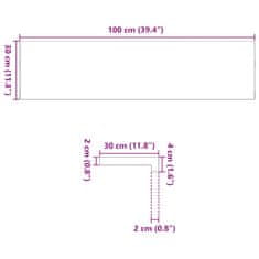 Vidaxl Podloge za stopnice 12 kosov rjave 100x30x2 cm trdna hrastovina