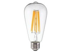 Berge LED žarnica E27 filament ST64 10W topla bela