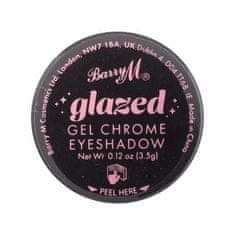 Barry M Glazed Gel Chrome Eyeshadow gel senčilo za oči s krom učinkom 3.5 g Odtenek so persuasive