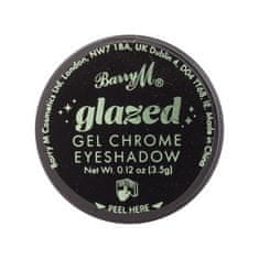 Barry M Glazed Gel Chrome Eyeshadow gel senčilo za oči s krom učinkom 3.5 g Odtenek so charming