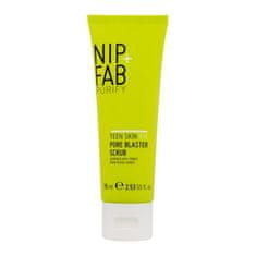 NIP + FAB Purify Teen Skin Fix Pore Blaster Scrub piling za obraz za problematično kožo 75 ml za ženske