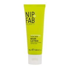 NIP + FAB Purify Teen Skin Fix Wasabi Clay Mask čistilna in vlažilna maska za problematično kožo 75 ml za ženske