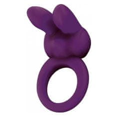 Toyjoy Eos The Rabbit C-Ring Purple vibracijski erekcijski obroček s stimulatorjem klitorisa 1 kos