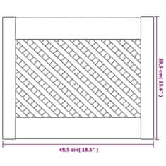 Vidaxl Vrata za omarico z mrežico 2 kosa 49,5x39,5 cm trdna borovina