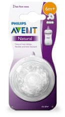 Philips Avent Soother Natural 4 fast flow 6m+, 2 kosa