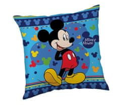 Jerry Fabrics Vzglavnik Microplush Mickey Blue Poliester, 40/40 cm