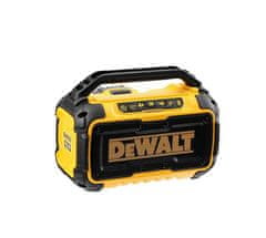 DeWalt Bluetooth zvočnik DeWalt DCR011 XJ - rumen/črn, z vtičem in USB priključkom, idealen za vsakogar, ki išče kakovost zvoka in prenosnost.