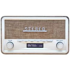 Denver Retro radio Denver DAB-18 iz svetlega lesa - klasičen in elegantni dodatek za vsak dom, ki združuje moderno tehnologijo in nostalgični dizajn.