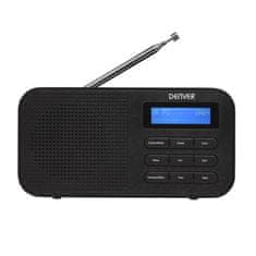 Denver Prenosni digitalni radio Denver DAB-42 v črni barvi z DAB+ in FM podporo, 2 budilki, LCD zaslon, baterijski in AC napajanje, idealen za dom in na poti