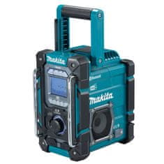 Makita Prenosni digitalni radio Makita DMR301 v črni in teal barvi, zaščiten pred pršenjem, z Bluetooth povezavo in DAB+ podporo, 3-letna garancija.