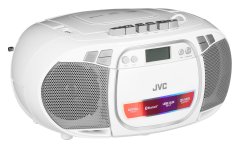 JVC Prenosni CD predvajalnik JVC RC-E451W - Beli, MP3 predvajanje, Bluetooth, AUX, FM radio, LCD zaslon, 2 vgrajena zvočnika, moč 3.2 W, 24-urno pošiljanje.