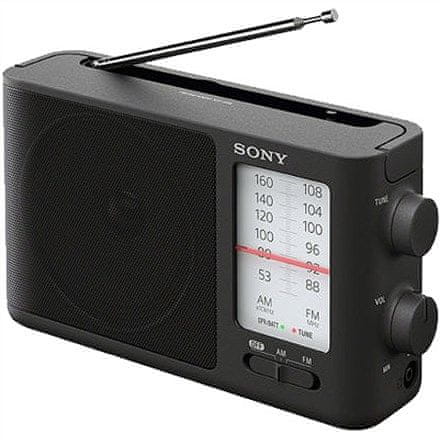 Sony Sony Analogni Radio ICF-506, 5 W, Črn - Visokokakovostna zvočna izkušnja s klasičnim oblikovanjem, idealen za ljubitelje radia.