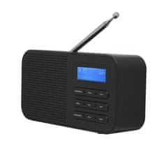 Denver Prenosni digitalni radio Denver DAB-42 v črni barvi z DAB+ in FM podporo, 2 budilki, LCD zaslon, baterijski in AC napajanje, idealen za dom in na poti