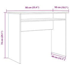 Vidaxl Pisalna miza starinski les 90x50x74 cm inženirski les