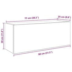 Vidaxl Kopalniška stenska omarica betonsko siv 80x25x30 cm inž. les