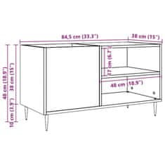 Vidaxl Omarica za gramofonske plošče starinski les 84,5x38x48 cm