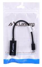 Lanberg Adapter za video kabel Lanberg AD-0005-BK, Mini DisplayPort na HDMI Tip A, dolžina 0.2 m, črne barve, ločljivost do 1920 x 1200, 60 Hz, moški na ženski priključek.