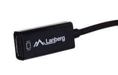 Lanberg Adapter za video kabel Lanberg AD-0005-BK, Mini DisplayPort na HDMI Tip A, dolžina 0.2 m, črne barve, ločljivost do 1920 x 1200, 60 Hz, moški na ženski priključek.