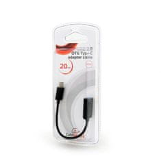 Gembird Gembird AB-OTG-CMAF2-01 USB 2.0 OTG Type-C adapter kabel (CM/AF) črn, dolžina 0,2 m, CE certifikat, blister pakiranje, 1 kos