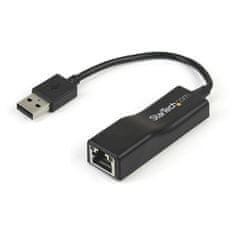 Startech StarTech.com USB 2.0 do 10/100 Mbps Ethernet omrežni adapter dongle - črni, ASIX AX88772C, široka združljivost z operacijskimi sistemi, kompaktna zasnova, LED indikatorji.