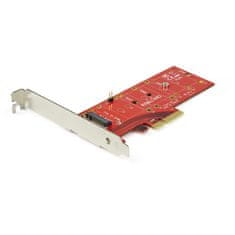 Startech StarTech.com x4 PCI Express 3.0 do M.2 PCIe NVMe SSD Adapter, rdeča, podpora za Windows in Mac OS, hitrosti prenosa do 8 Gbit/s, vključevalne montažne zaponke.