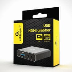 Gembird Gembird UHG-4K2-01 USB grafični adapter, črn, HDMI, 3840x2160, 60Hz, podpora za Windows 10, 1x USB 2.0, LED indikatorji, kompakten in lahek.