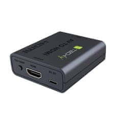 Techly Aktivni video pretvornik Techly AV 3 RCA na HDMI, visoka ločljivost do 1080p, Plug and Play, črn, vključen napajalnik in adapter, RoHS in CE certifikati.