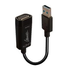 Lindy Lindy USB 3.0 na VGA pretvornik - črn, lahek 19 g, hitro povezovanje, idealen za širjenje zaslona in prikazovanje slike v visoki ločljivosti.