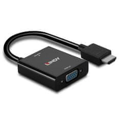 Lindy Lindy HDMI na VGA Pretvornik, 1080p, Plug & Play, Črno, Visoka kakovost, CE & RoHS Certifikat, Kratka Dolžina 0.1 m, Idealno za Povezavo Računalnika na Monitor