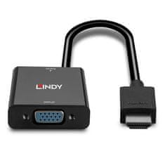 Lindy Lindy HDMI na VGA Pretvornik, 1080p, Plug & Play, Črno, Visoka kakovost, CE & RoHS Certifikat, Kratka Dolžina 0.1 m, Idealno za Povezavo Računalnika na Monitor