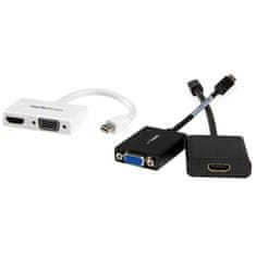 Startech StarTech.com Potovalni A/V Adapter: 2-v-1 Mini DisplayPort na HDMI ali VGA Pretvornik - Bela, podpora za 1080p, Plug and Play, kompakten in lahkoten.