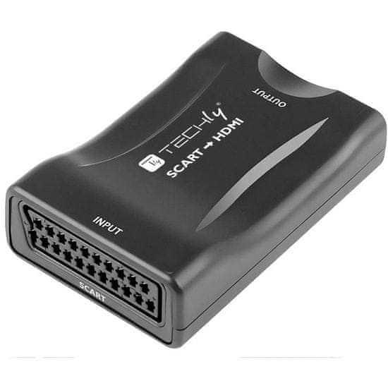 Techly TECHly IDATA SCART-HDMI3 Pretvornik SCART na HDMI, 1080p, Črn, Plug and Play, RoHS in CE Certifikat, USB Kabel, 135g