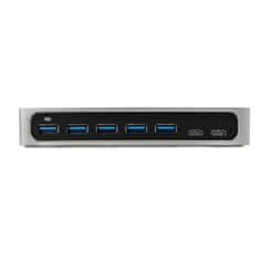 Delock StarTech.com 7-port USB C hub s hitrim polnjenjem - USB-C do 5x USB-A in 2x USB-C - Samo napaja - SuperSpeed 5Gbps za namizne in prenosne računalnike