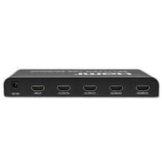 Qoltec Qoltec 51799 Aktivni HDMI Razdelilnik 4 x HDMI 4K x 2K | 6Gb/s | 60Hz - Podpora HDCP 2.2, 3840 x 2160, črn, 67 mm globok, 178 mm širok, 56 g