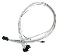 slomart Kabel Microsemi ADAPTEC I-HDMSAS-4SATA-SB, dolžina 0,8 m, 6 Gbit/s, SFF-8643 na SFF-8448, sivo, moški/ moški, kompatibilen z Microsemi Adaptec Series 7/7Q/7H/7He