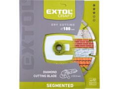 Extol Craft Diamantna rezalna plošča segmentno - suho rezanje, O 180x22,2x2,5mm