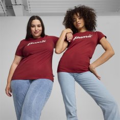 Puma Majice bordo rdeča L Script Tee