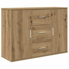 Vidaxl Sideboard artisian hrast 90x29,5x65 cm konstruiran les