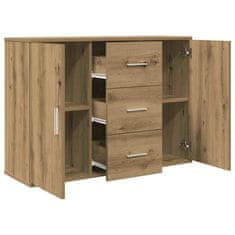 Vidaxl Sideboard artisian hrast 90x29,5x65 cm konstruiran les