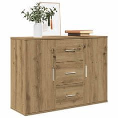 shumee vidaXL Sideboard artisian hrast 90x29,5x65 cm konstruiran les