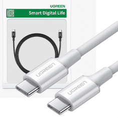 Ugreen UGREEN KABEL USB TYPE C (MOŠKI) NA TYPE C (MOŠKI) 1 M BEL (US300)