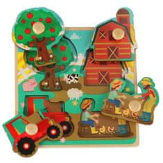 WOWO Farm Puzzle Wooden Sorter - Leseni sorter - Farm Puzzle