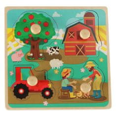 WOWO Farm Puzzle Wooden Sorter - Leseni sorter - Farm Puzzle