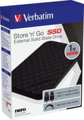 Verbatim Verbatim Store 'n' Go prenosni SSD 1TB USB 3.2 GEN 1 – Hitro in zanesljivo shranjevanje podatkov za Windows in Mac sisteme