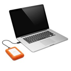 Laco Zunanji trdi disk LaCie Rugged Mini, 1 TB, 5400 RPM, 2.5", Micro-USB B 3.2 Gen 1, Vodoodporen in udarno odporen, srebrne in oranžne barve