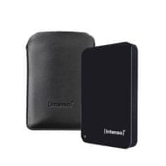 Intenso Intenso 1TB zunanji trdi disk 5400 RPM, 2.5", USB Type-A 3.2 Gen 1, črn, s prenosom podatkov 5000 Mbit/s, podpora za Windows in Mac OS, prenosljiv s torbico.