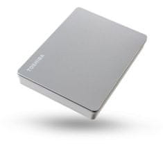 Toshiba Toshiba Canvio Flex zunanji trdi disk 1 TB, 2,5", USB 3.2 Gen 1, srebrna, združljiv z Mac in Windows operacijskimi sistemi