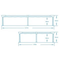 Bestway 221 x 150 x 43 cm Bestway 56401 vrtni okvir bazen